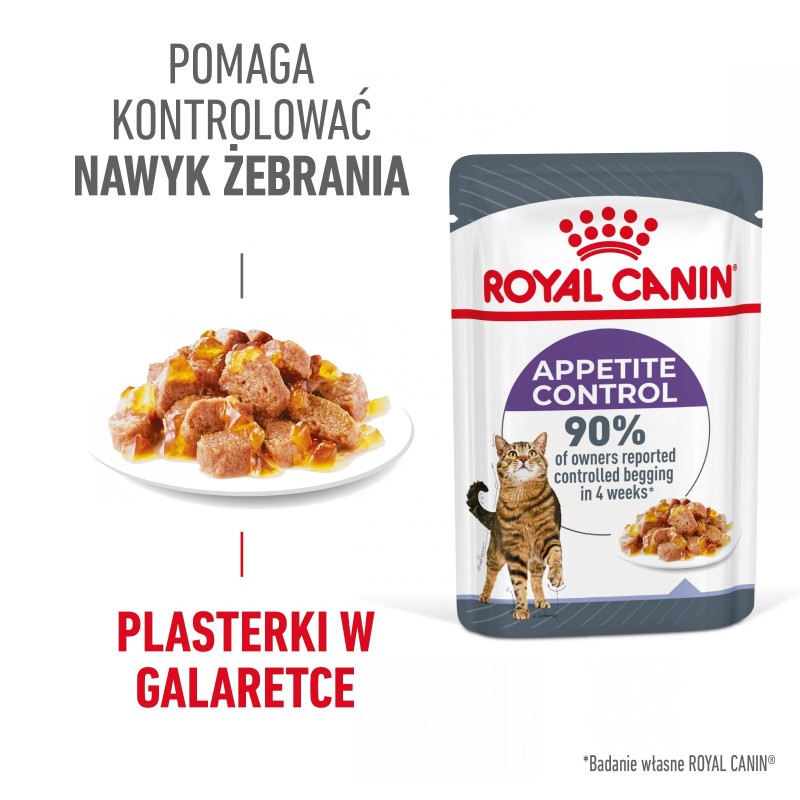 ROYAL CANIN Appetite Control Care karma mokra w galaretce dla kotów dorosłych, uporczywie domagających się jedzenia 85g