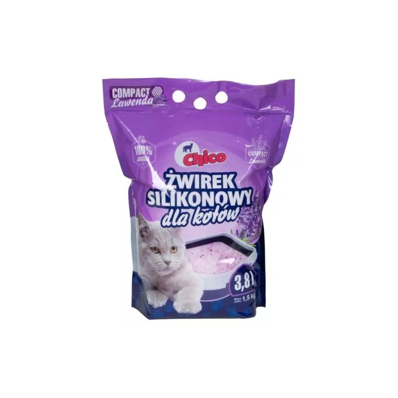 CHICO Żwirek silikonowy - compact lawenda 8x 3,8l