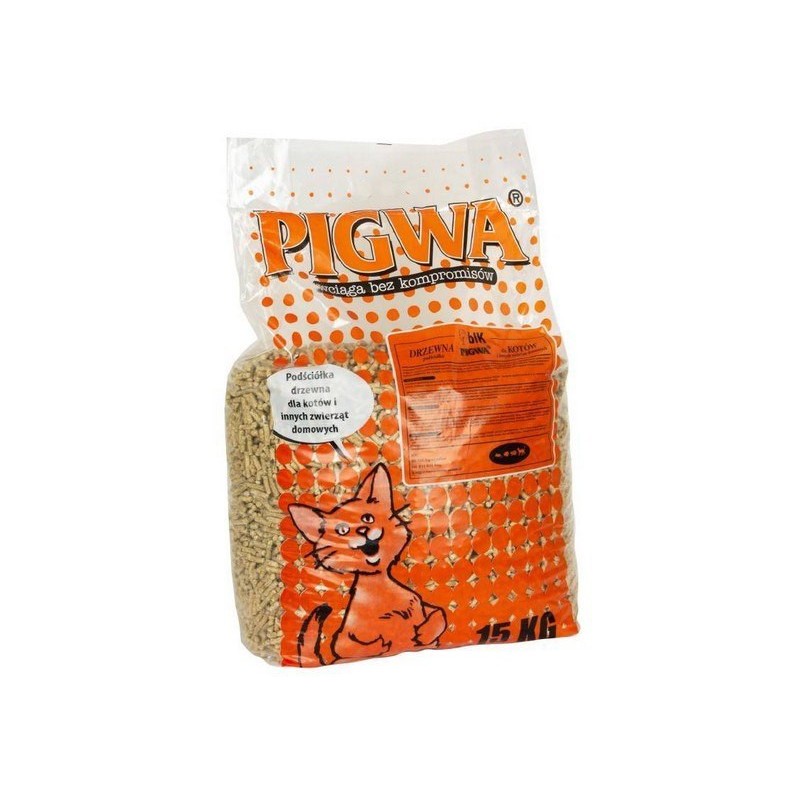 PIGWA Drzewna podściółka dla kotów i gryzoni 15kg