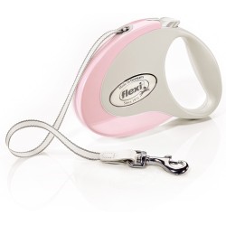 FLEXI Smycz automatyczna Style M taśma 5 m do 25kg - Różowa Miętowa