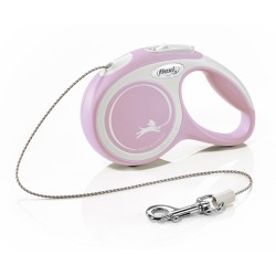 FLEXI Smycz automatyczna New Comfort XS linka 3 m do 8kg - Różowa