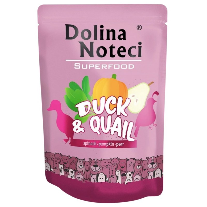 DOLINA NOTECI Superfood dla Psa Kaczka i Przepiórka (saszetka) 300g