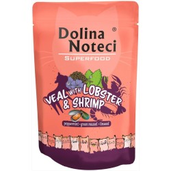 DOLINA NOTECI Superfood dla kota Cielęcina z Homarem i Krewetkami (saszetka) 12x 85g