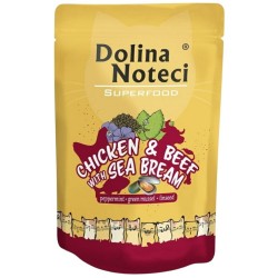 DOLINA NOTECI Superfood dla kota Kurczak i Wołowina z Doradą (saszetka) 85g