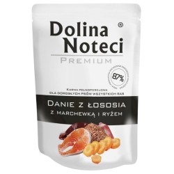 DOLINA NOTECI Danie dla Psa Łosoś z Marchewką i Ryżem (saszetka) 300g