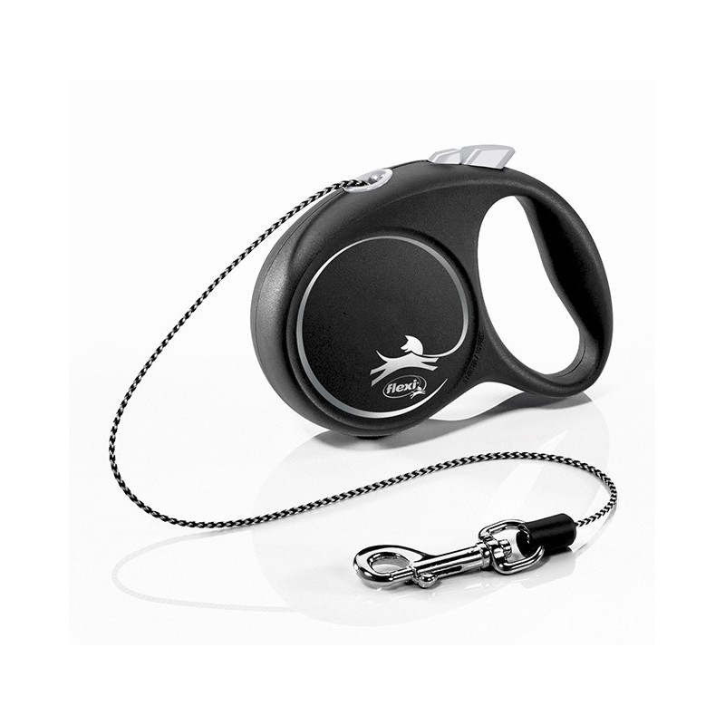FLEXI Smycz automatyczna Black Design XS linka 3 m do 8kg - Czarna