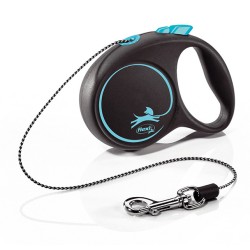 FLEXI Smycz automatyczna Black Design XS linka 3 m do 8kg - Niebieska