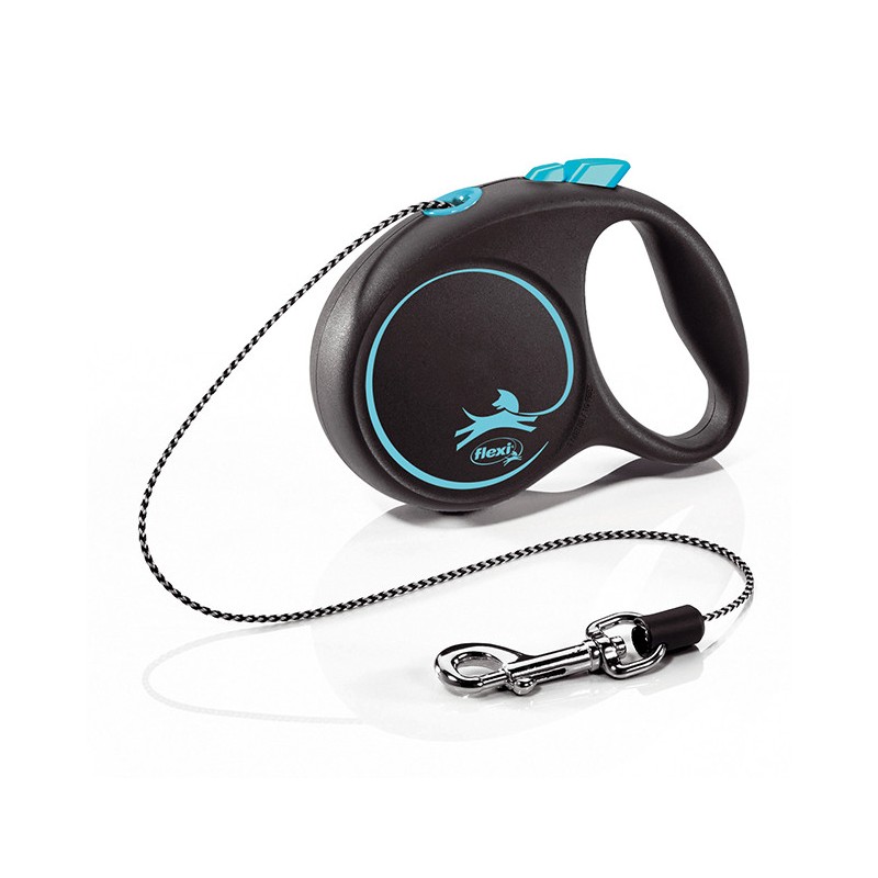 FLEXI Smycz automatyczna Black Design XS linka 3 m do 8kg - Niebieska