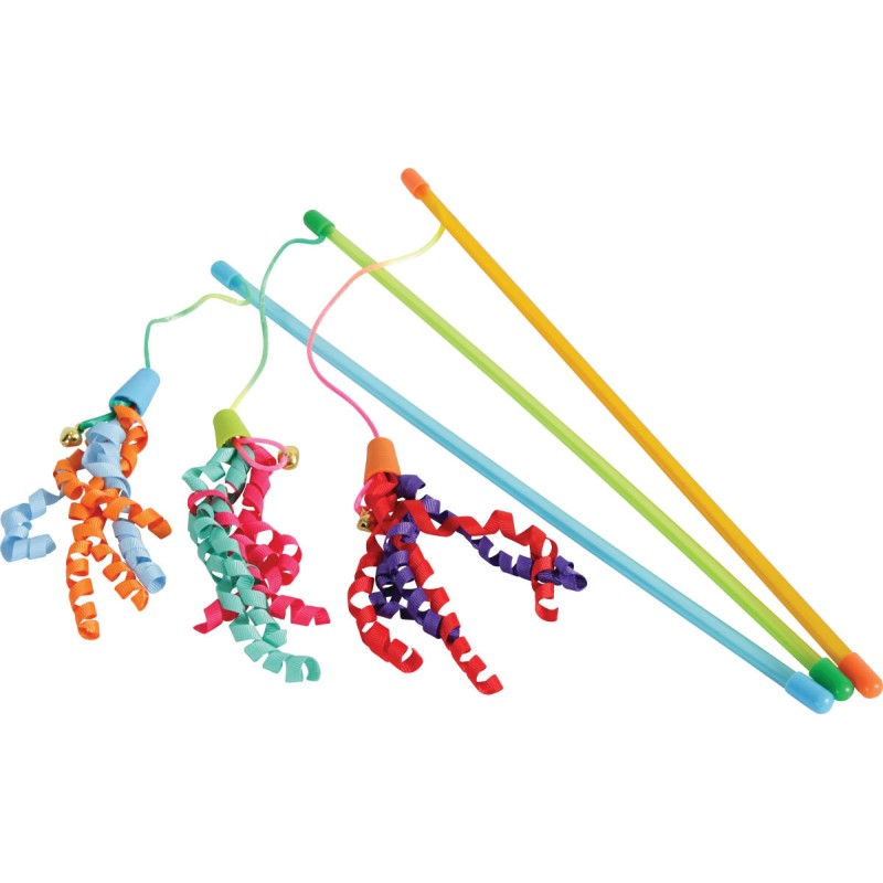 ZOLUX Zabawka wędka dla kota z taśmą (losowy kolor)