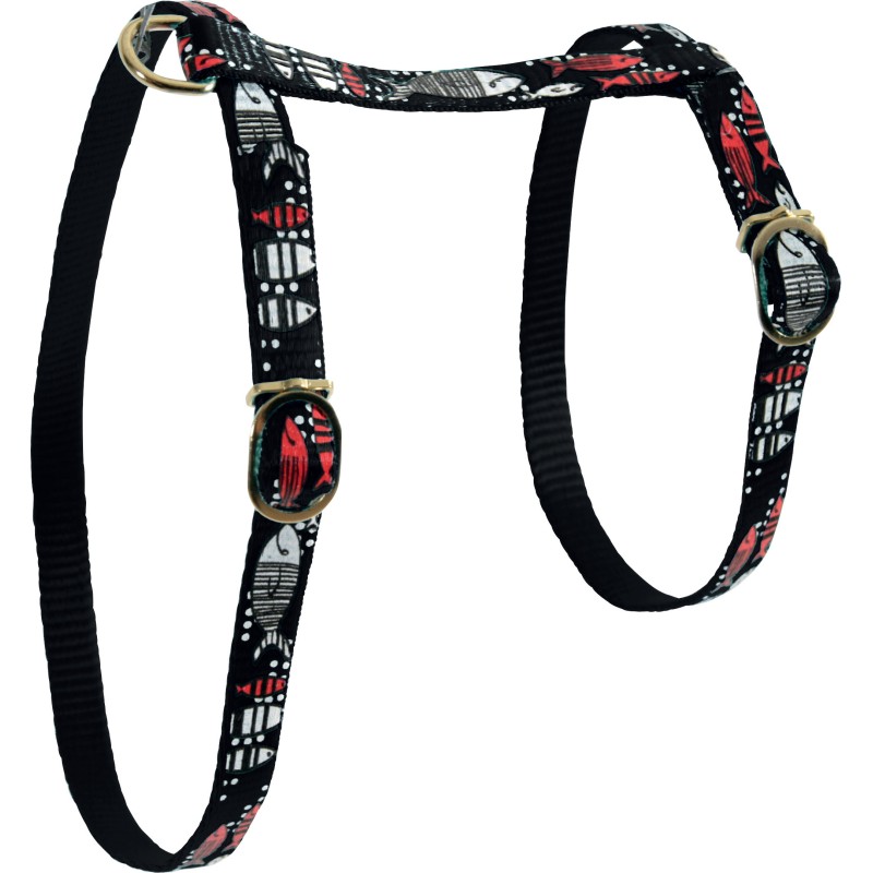 ZOLUX Szelki nylonowe dla kota Sardine 10 mm - czarny