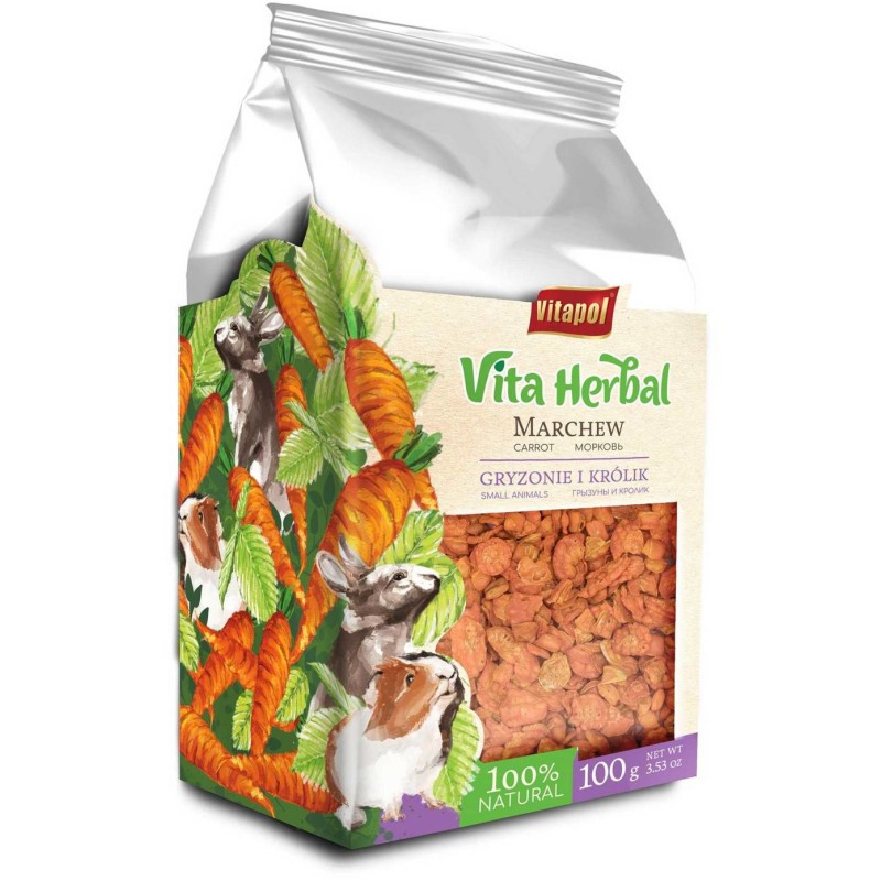 VITAPOL Vita Herbal dla gryzoni i królika - marchew suszona 100g