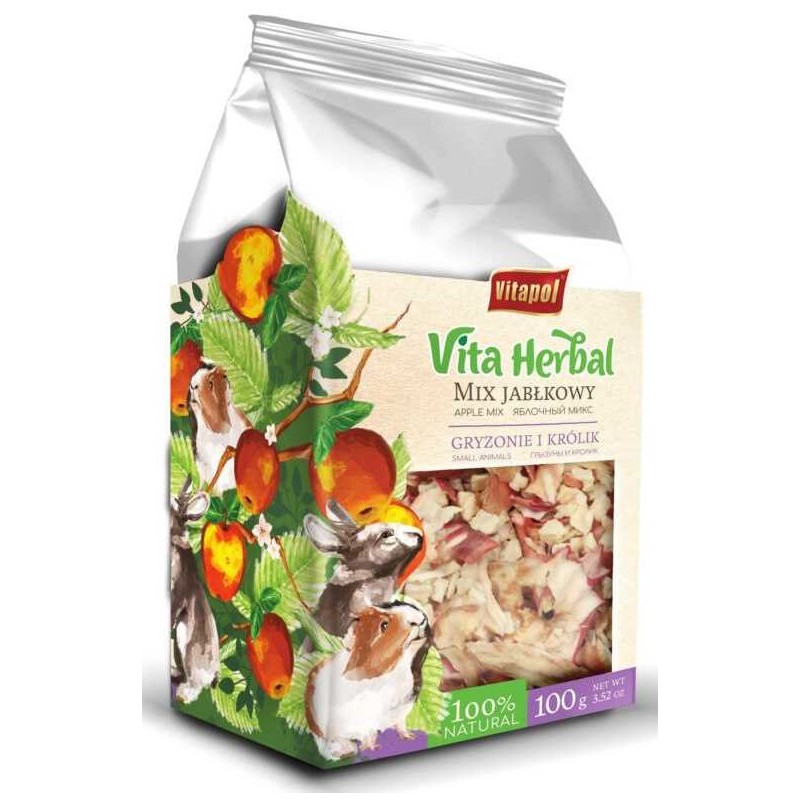 VITAPOL Vita Herbal dla gryzoni i królika - mix jabłkowy 100g