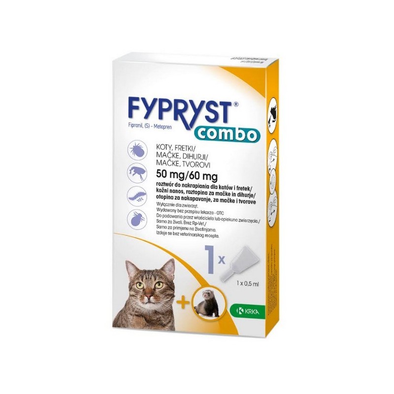 KRKA Fypryst Combo Kot (50mg/60mg - 0,5ml) 1 pipeta