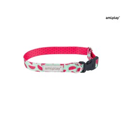 AMIPLAY Obroża regulowana BeHappy - Watermelon M