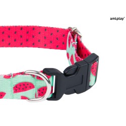 AMIPLAY Obroża regulowana BeHappy - Watermelon XL