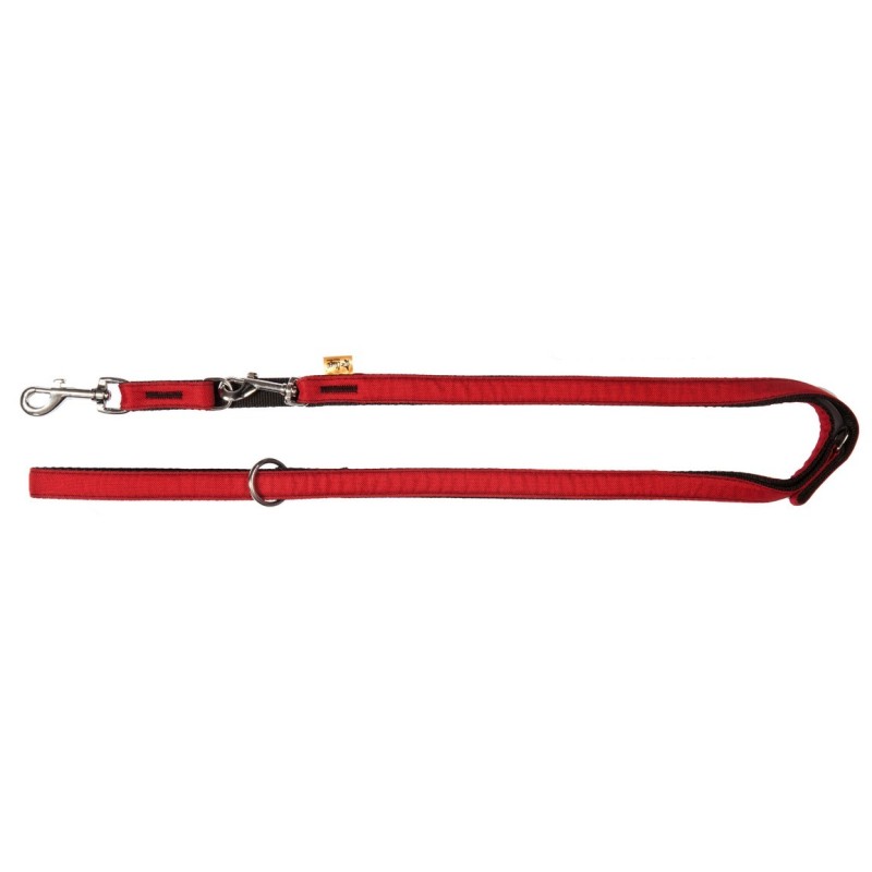 DINGO smycz "Scandi" przedłużana - czerwona 3,0 x 220 cm