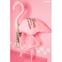 AMIPLAY Obroża regulowana BeHappy - Flamingo M