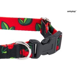 AMIPLAY Obroża regulowana BeHappy - Cherry M