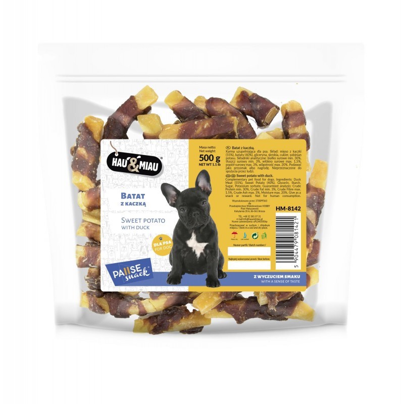 HAU MIAU Pause Snack - Batat z kaczką 500g