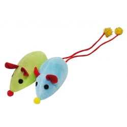 PET NOVA Zabawka dla kota zestaw 2 myszki pluszowe - 8x4cm