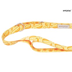 AMIPLAY Smycz regulowana 7 in 1 BeHappy - Banana L