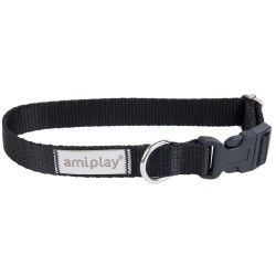 AMIPLAY Obroża regulowana Samba - Czarna S