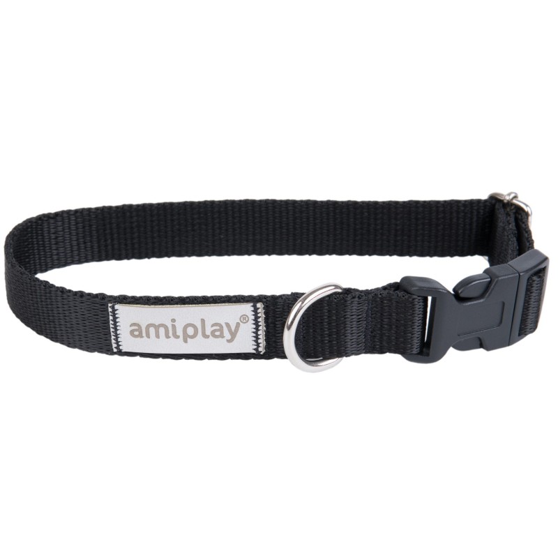 AMIPLAY Obroża regulowana Samba - Czarna M