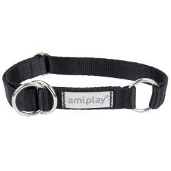 AMIPLAY Obroża półzaciskowa Samba - Czarna L