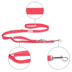 AMIPLAY Smycz regulowana 7 in 1 Samba - Czerwona S