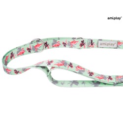 AMIPLAY Smycz regulowana 7 in 1 BeHappy - Flamingo XL