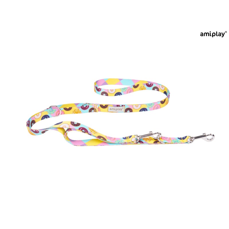 AMIPLAY Smycz regulowana 7 in 1 BeHappy - Donut M