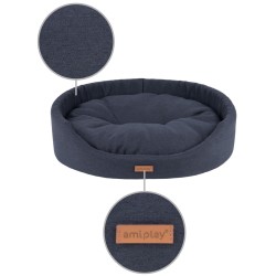 AMIPLAY Montana Legowisko owalne - Czarne S