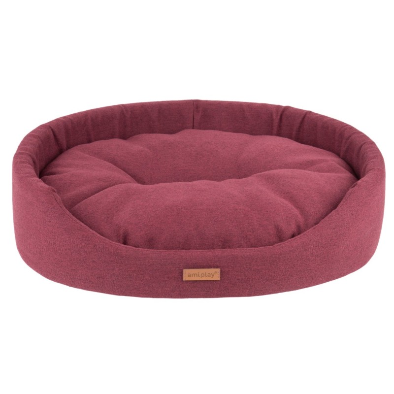 AMIPLAY Montana Legowisko owalne - Bordowe M