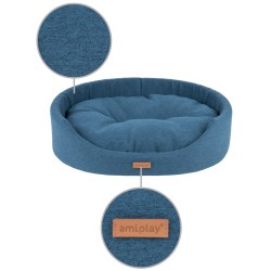 AMIPLAY Montana Legowisko owalne - Niebieskie M