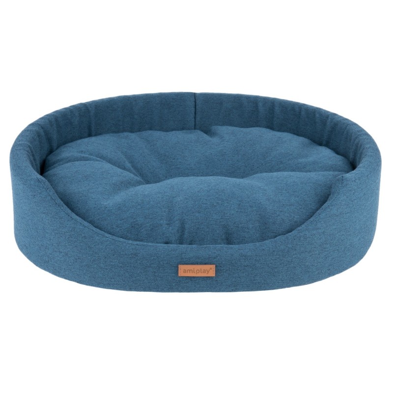 AMIPLAY Montana Legowisko owalne - Niebieskie L