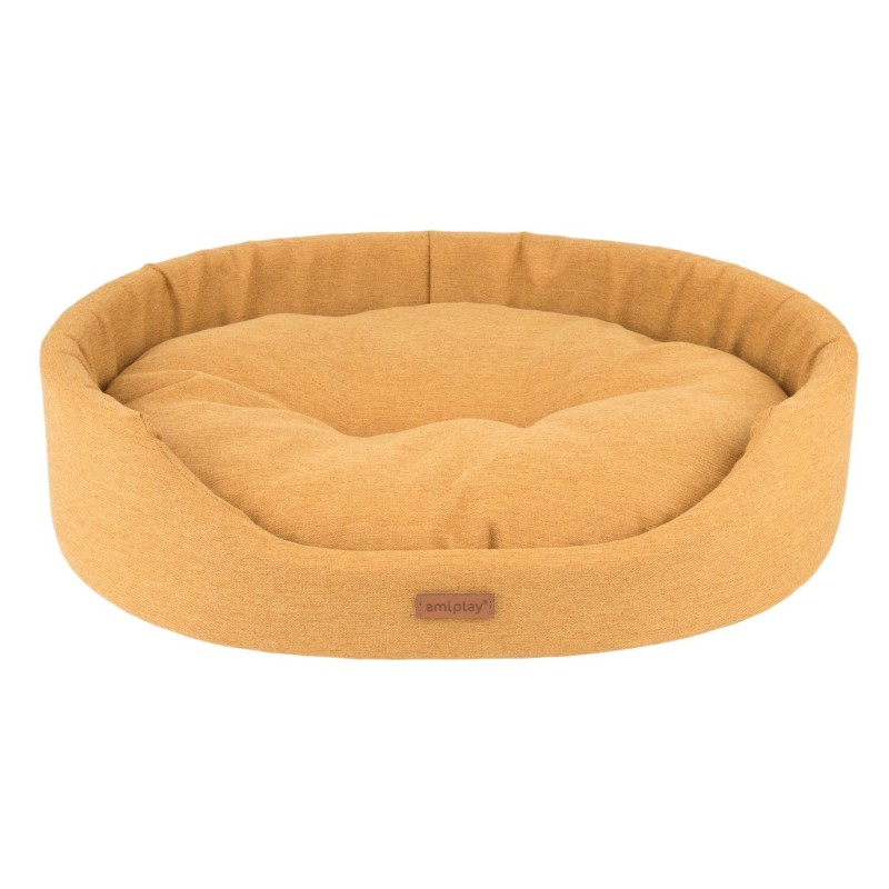 AMIPLAY Montana Legowisko owalne - Żółte S