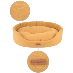 AMIPLAY Montana Legowisko owalne - Żółte S
