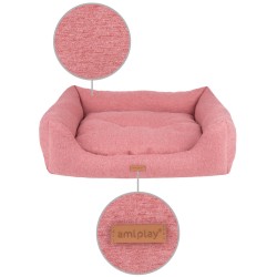 AMIPLAY Montana Sofa - Różowa L