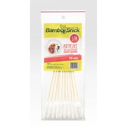 PORTICA BambooStick S/M - patyczek z wacikiem do pielęgnacji uszu 10 szt.