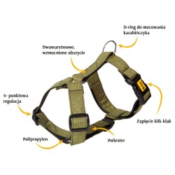 DINGO Szelki Scandi - czerwone M