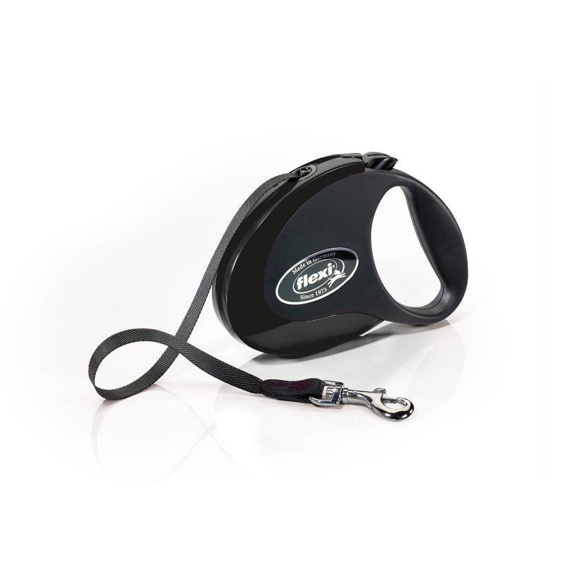 FLEXI Smycz automatyczna Style M taśma 5 m do 25kg - Czarna