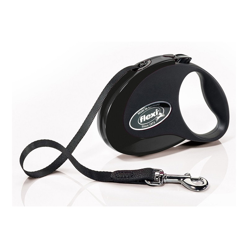 FLEXI Smycz automatyczna Style S taśma 3 m do 12kg - Czarna
