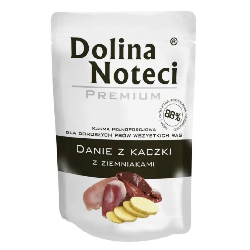 DOLINA NOTECI Danie dla małych ras - Kaczka z Ziemniakami (saszetka) 12x 100g