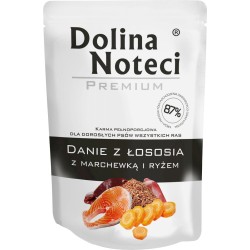 DOLINA NOTECI Danie dla małych ras - Łosoś z Marchewką (saszetka) 12x 100g
