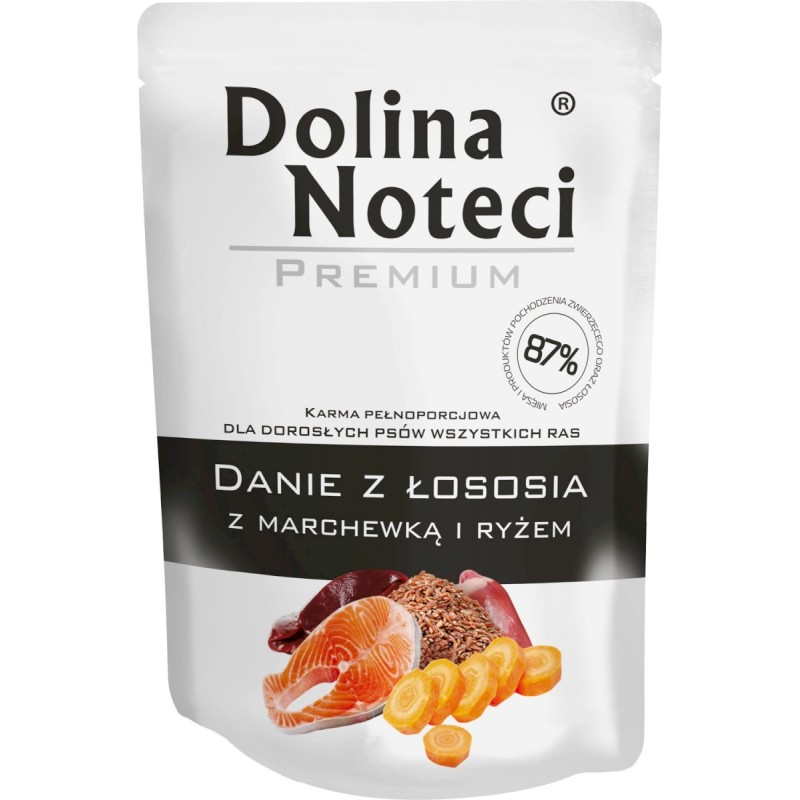 DOLINA NOTECI Danie dla małych ras - Łosoś z Marchewką (saszetka) 12x 100g
