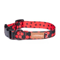 LAUREN DESIGN Color Obroża z klamrą - hexagon S