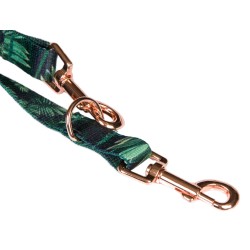 LAUREN DESIGN Color Smycz przepinana - forest gold 2,5cm x 145cm - 240cm