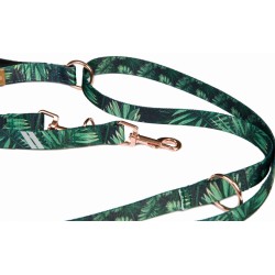 LAUREN DESIGN Color Smycz przepinana - forest gold 2,5cm x 145cm - 240cm