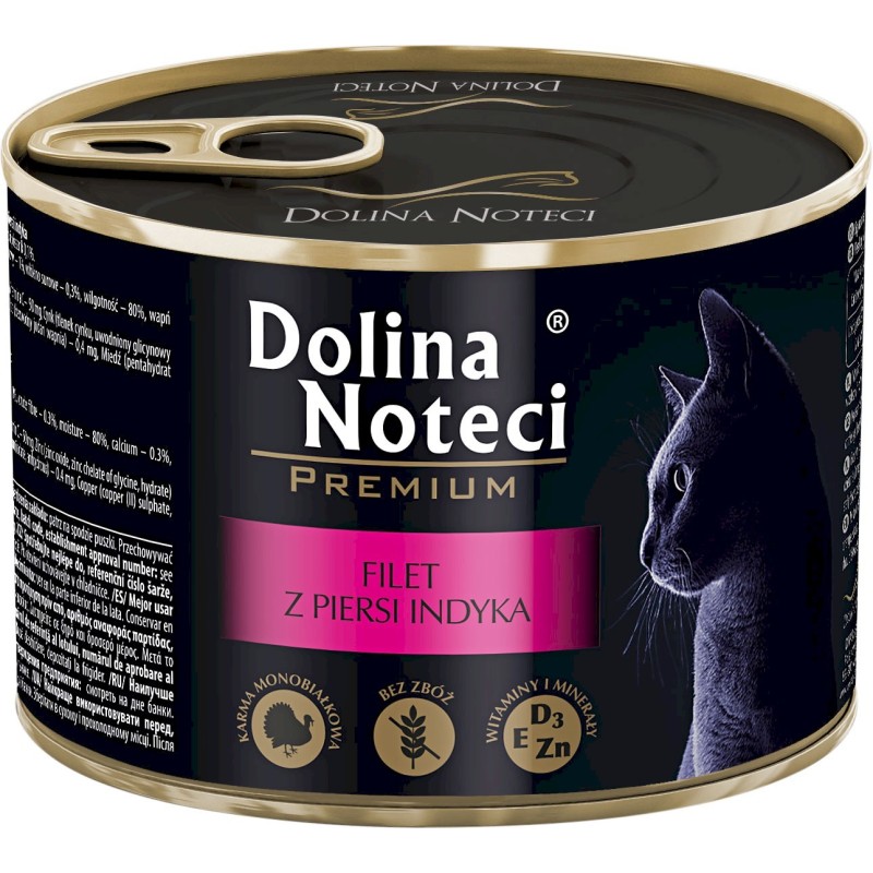 DOLINA NOTECI Premium dla kota - Filet z piersi indyka 185g
