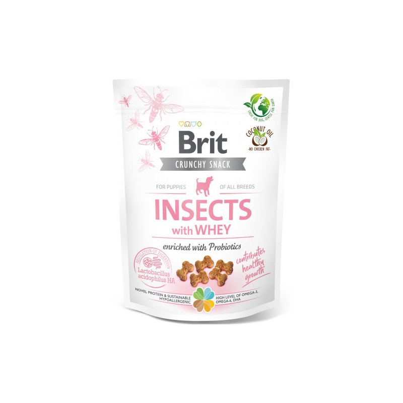 BRIT CARE DOG CRUNCHY SNACK PUPPY Insects with Whey 200g